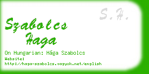 szabolcs haga business card