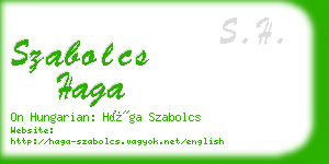 szabolcs haga business card